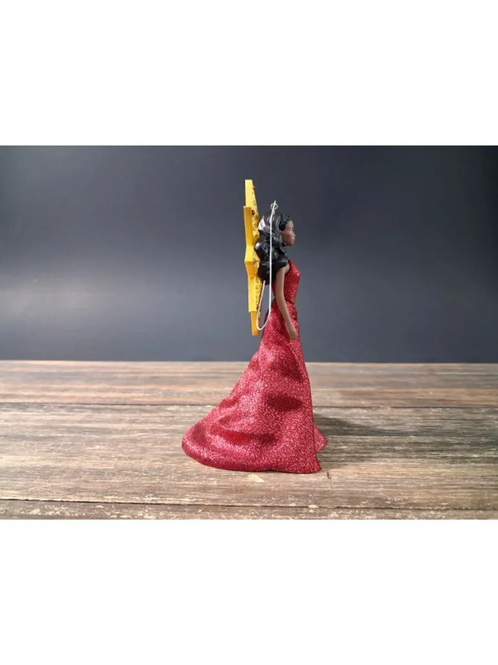 Holiday Barbie Ornament Hallmark Christmas 3rd Series Red Gown Dark Tone 2017